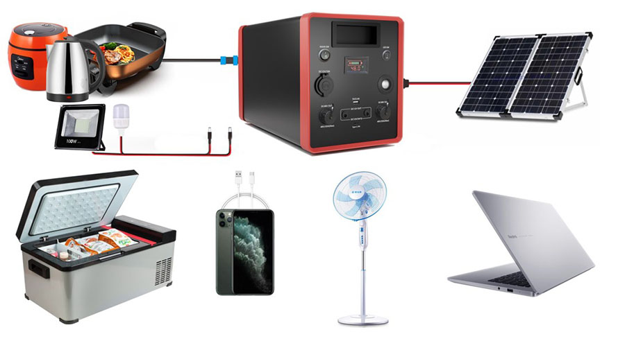 Portable outdoor power supply for integrated stove