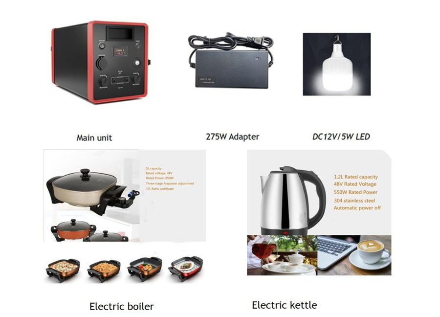 Portable outdoor power supply for integrated stove